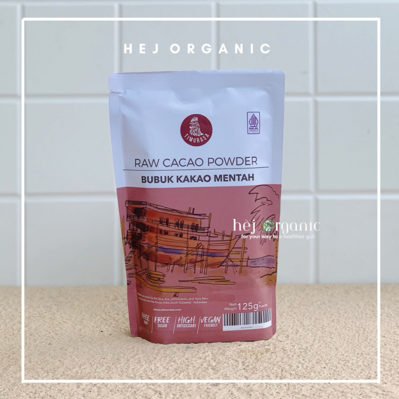 Raw Cacao & Dark Cocoa Powder By Timurasa 125g