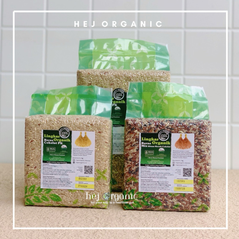Beras Coklat, Beras Merah, Beras Merah Sosoh By Lingkar Organik en