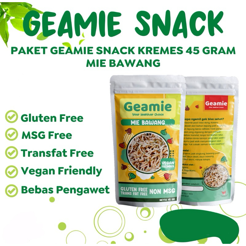 Mie Kremes Ayam Bawang Gluten Free Geamie Snack