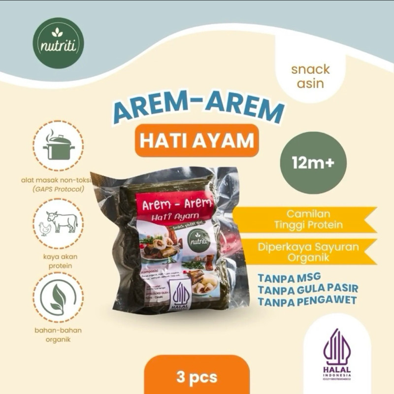 Arem Arem Hati Ayam & Beras Merah Organik Padat Nutrisi By Nutriti
