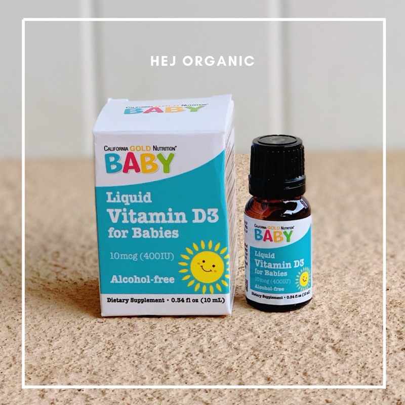 Vitamin D3 Baby By California Gold Nutrition 400 iu ( 1 drop ) 10 Ml