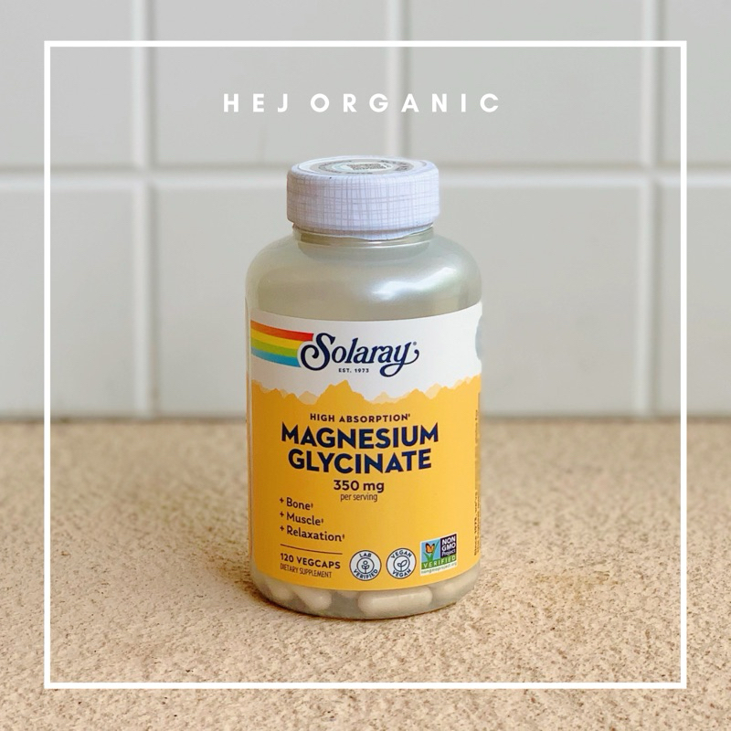 Magnesium Glycinate Bone Muscle Relaxation By Solaray 120 Vegan Capsules