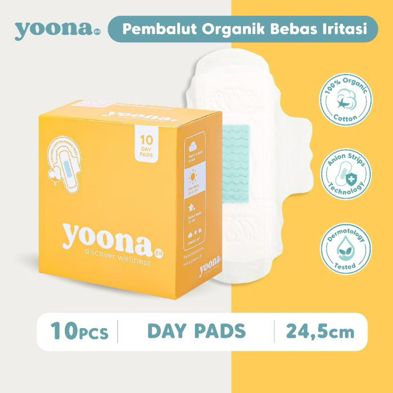 100% Organic Cotton Day Pads, Night Pads, All Night Pads By Yoona