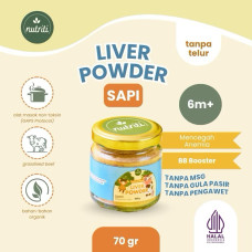 Organic Grassfed Beef Liver Powder & Organic Chicken Liver Powder Superfood Powder Mpasi & Dewasa By Nutriti 100 Gram