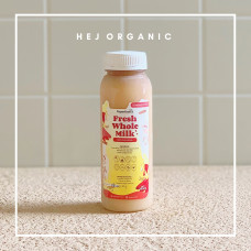 Red banana fresh whole cow milk